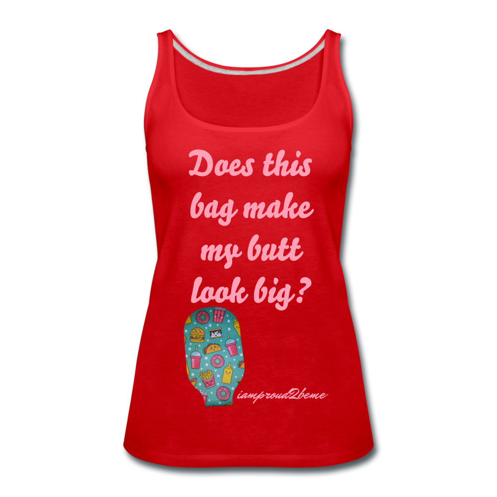 OSTOMY BAG HAPPY FOOD Premium Tank Top (Adult) - red