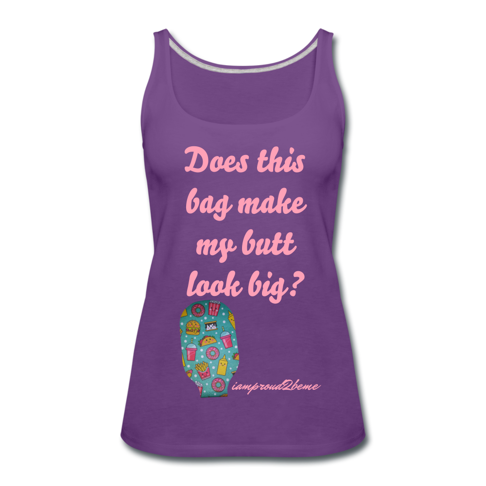 OSTOMY BAG HAPPY FOOD Premium Tank Top (Adult) - purple