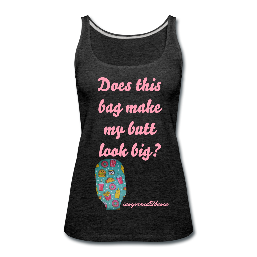 OSTOMY BAG HAPPY FOOD Premium Tank Top (Adult) - charcoal gray