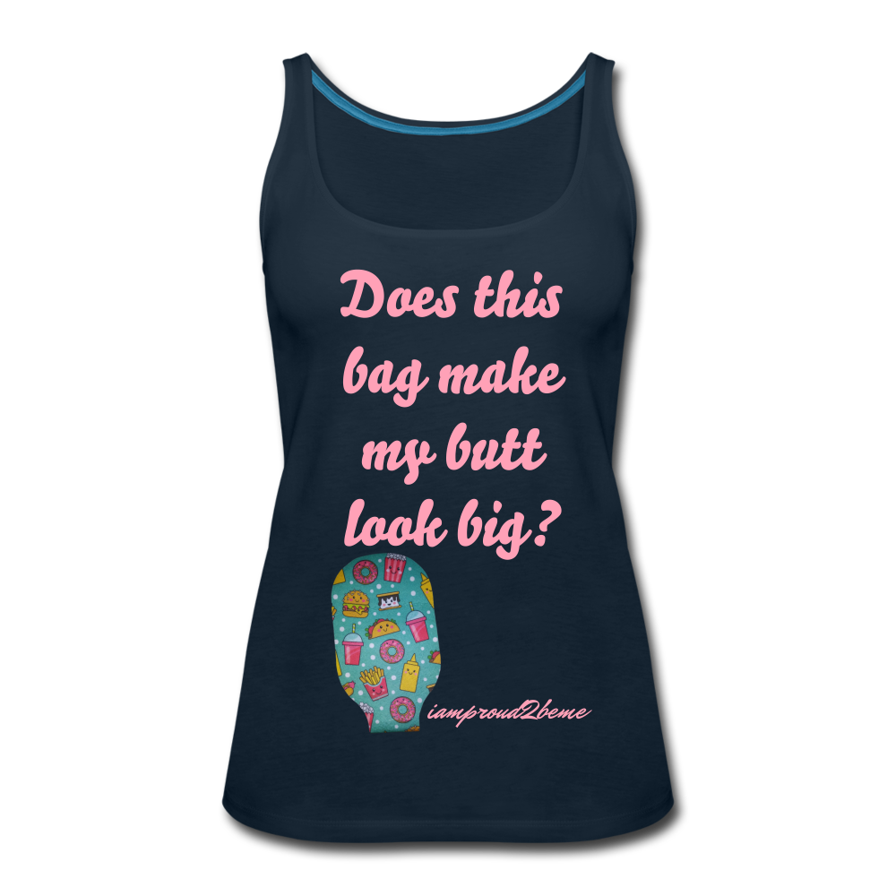 OSTOMY BAG HAPPY FOOD Premium Tank Top (Adult) - deep navy