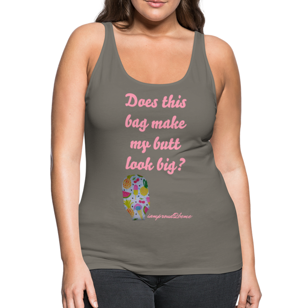 OSTOMY BAG SUMMERTIME TREATS Premium Tank Top (Adult) - asphalt gray