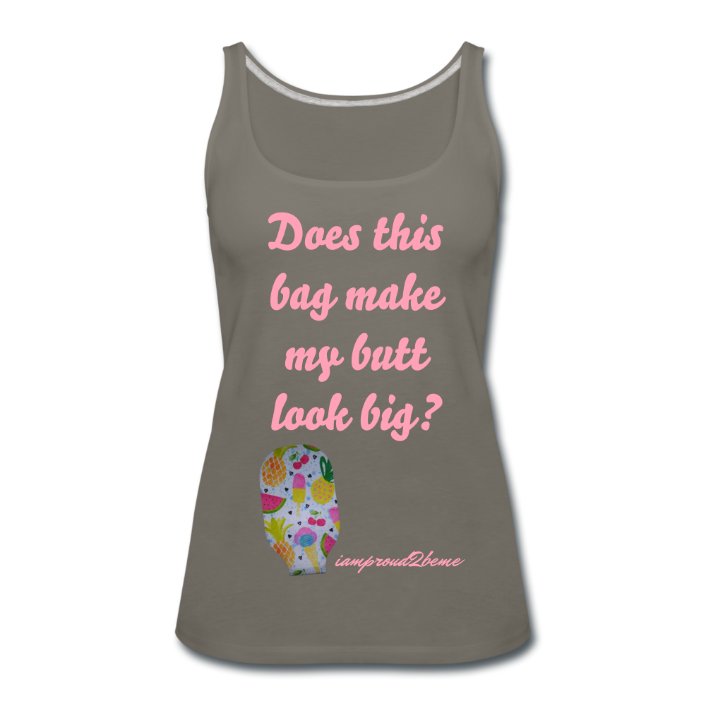 OSTOMY BAG SUMMERTIME TREATS Premium Tank Top (Adult) - asphalt gray