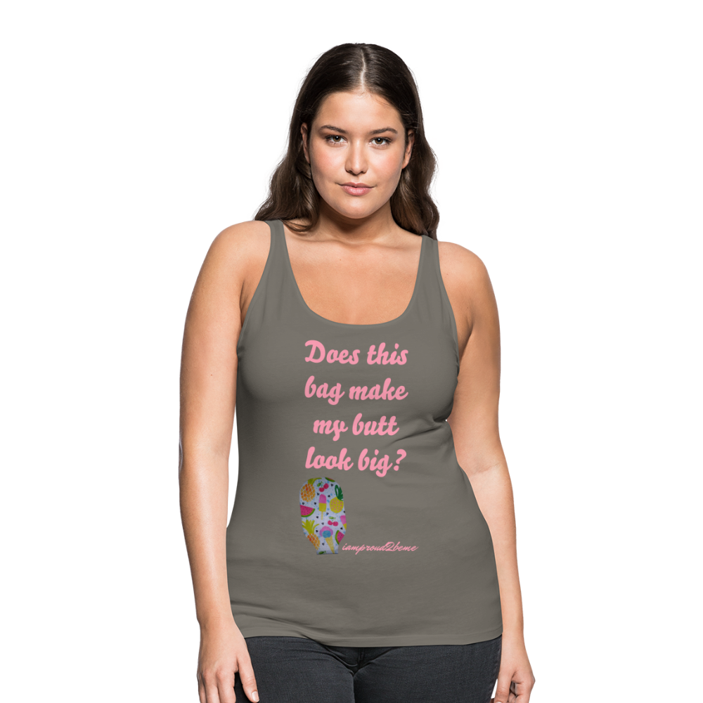 OSTOMY BAG SUMMERTIME TREATS Premium Tank Top (Adult) - asphalt gray