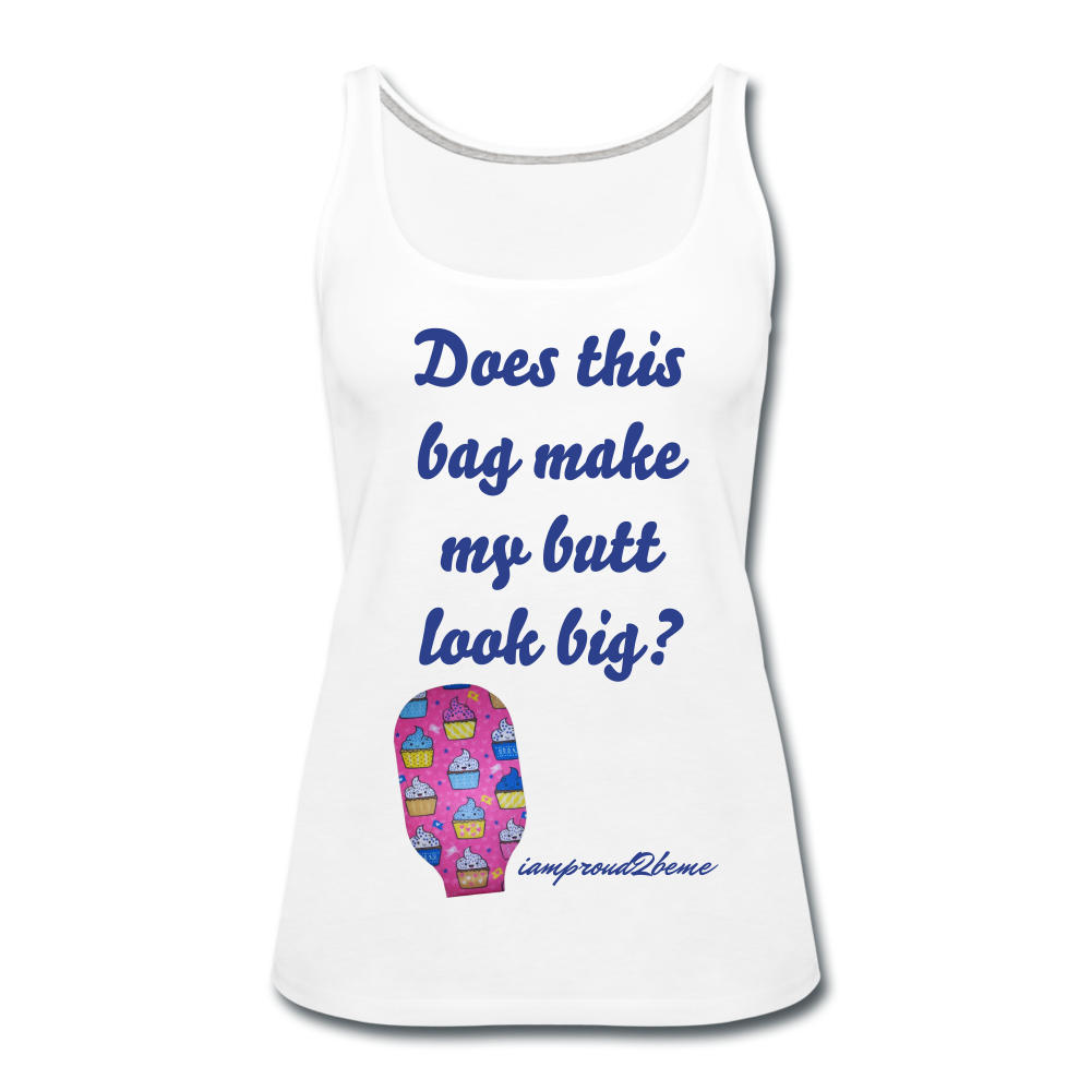 OSTOMY BAG HAPPY CUPCAKES Premium Tank Top (Adult) - white
