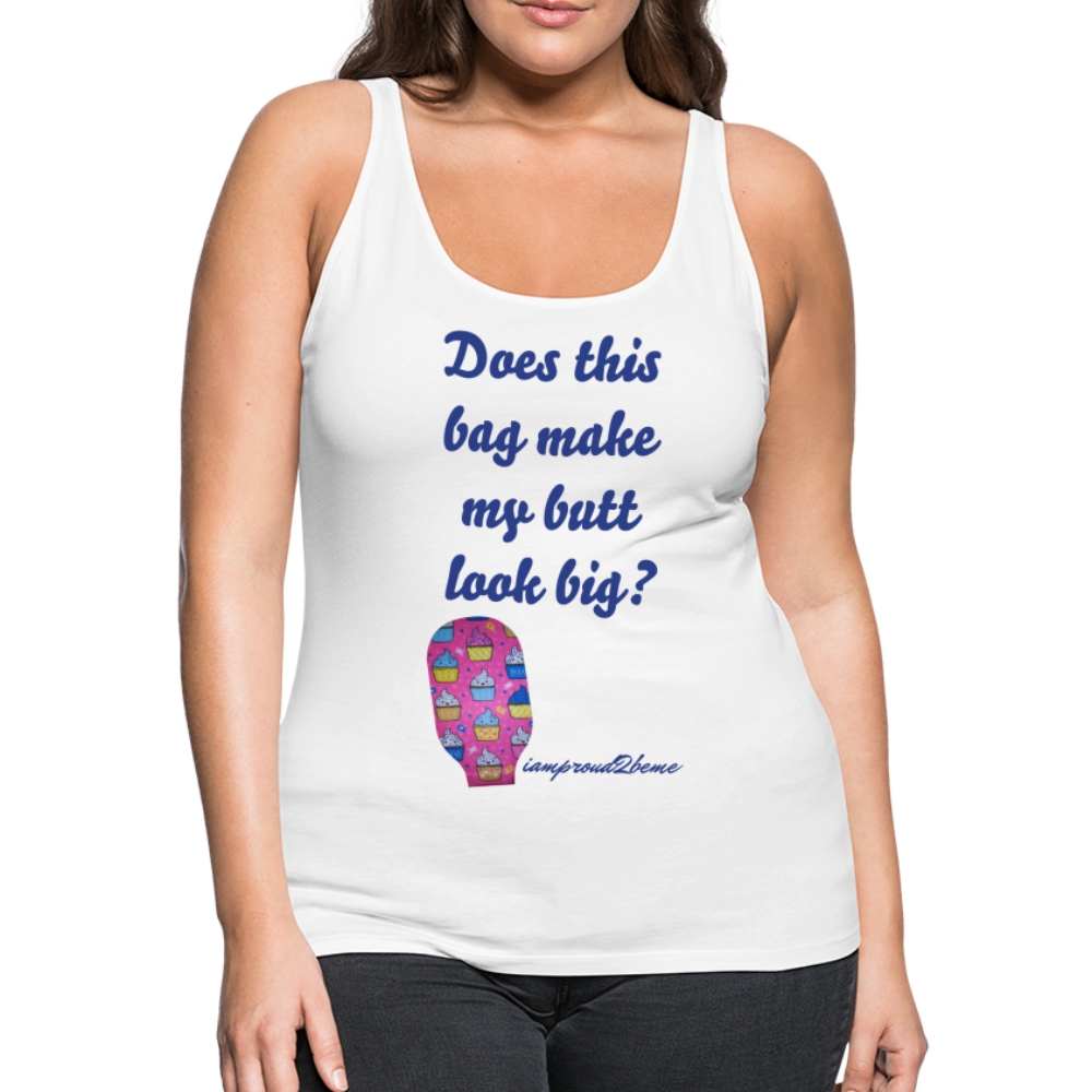 OSTOMY BAG HAPPY CUPCAKES Premium Tank Top (Adult) - white