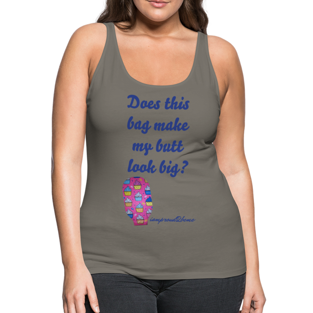 OSTOMY BAG HAPPY CUPCAKES Premium Tank Top (Adult) - asphalt gray