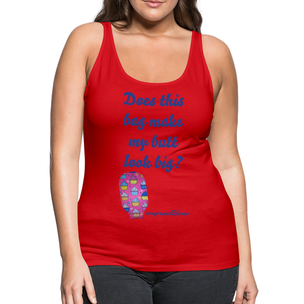 OSTOMY BAG HAPPY CUPCAKES Premium Tank Top (Adult) - red