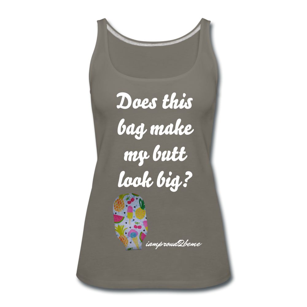 OSTOMY BAG SUMMERTIME TREATS Premium Tank Top (Adult) - asphalt gray