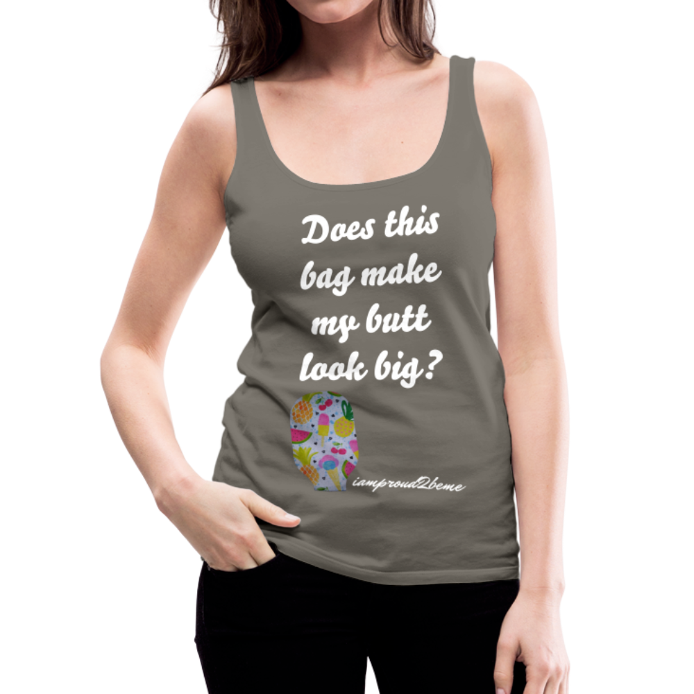 OSTOMY BAG SUMMERTIME TREATS Premium Tank Top (Adult) - asphalt gray