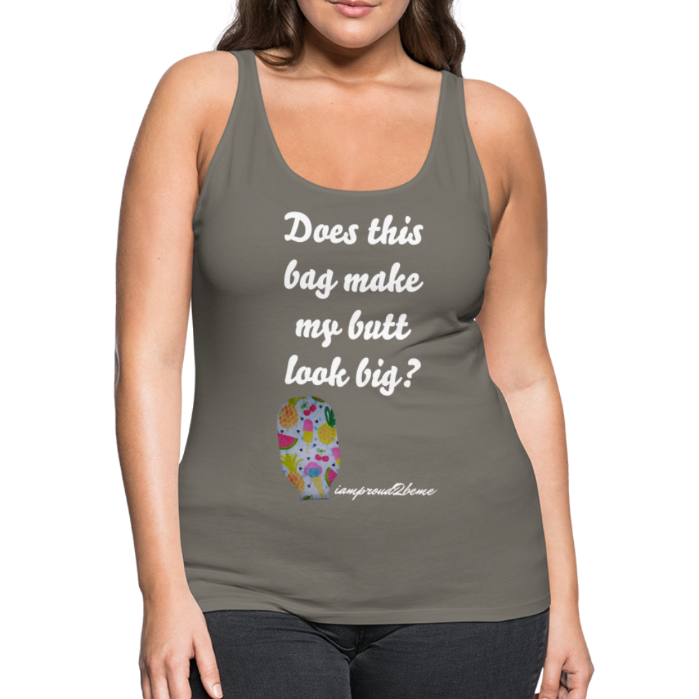 OSTOMY BAG SUMMERTIME TREATS Premium Tank Top (Adult) - asphalt gray