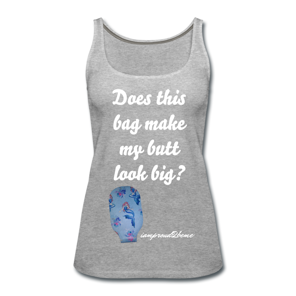 OSTOMY BAG MERMAID Premium Tank Top (Adult) - heather gray