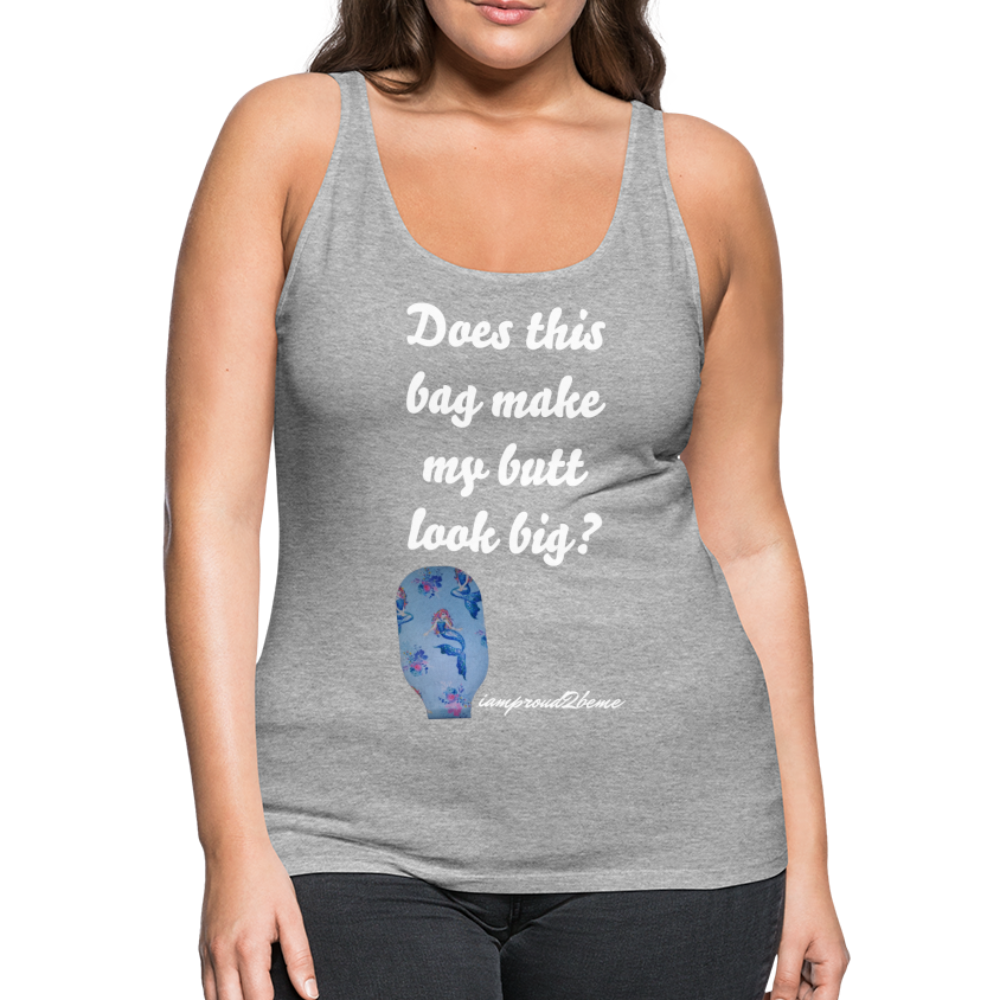 OSTOMY BAG MERMAID Premium Tank Top (Adult) - heather gray