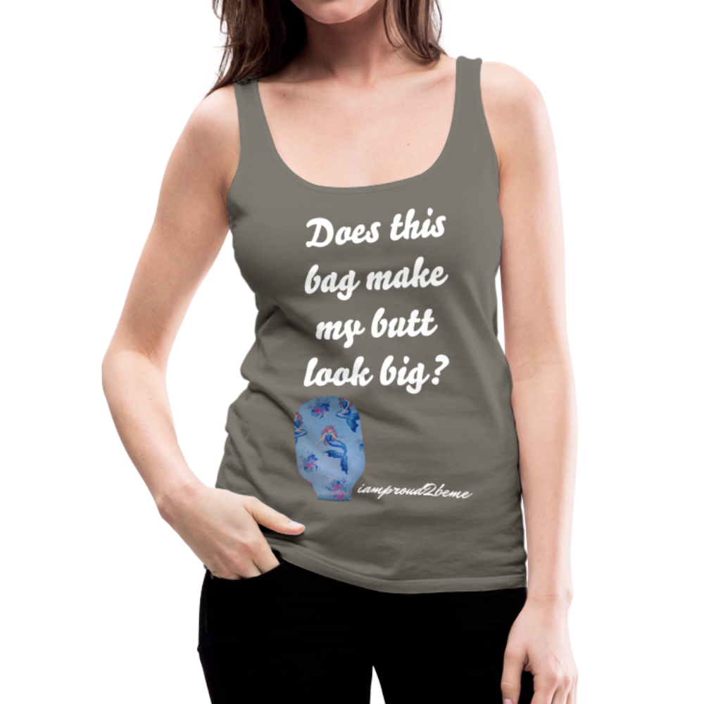 OSTOMY BAG MERMAID Premium Tank Top (Adult) - asphalt gray