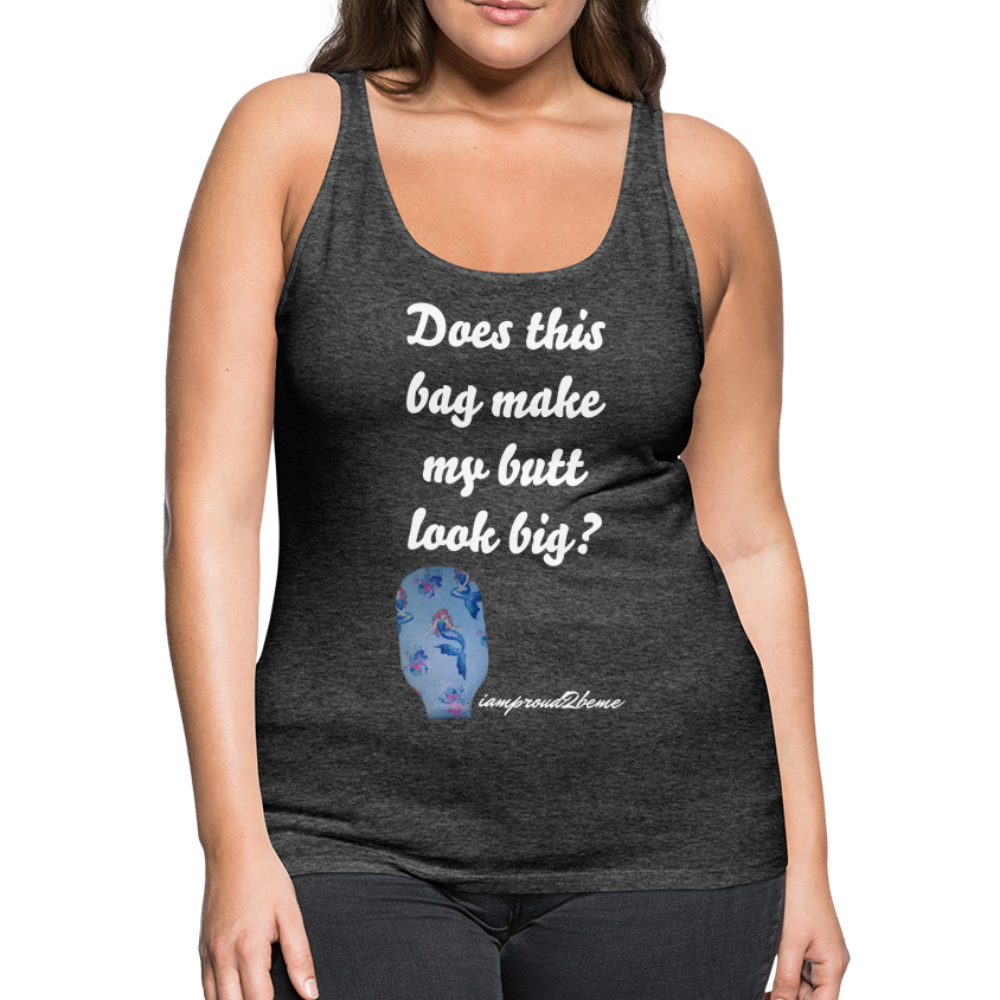 OSTOMY BAG MERMAID Premium Tank Top (Adult) - charcoal gray