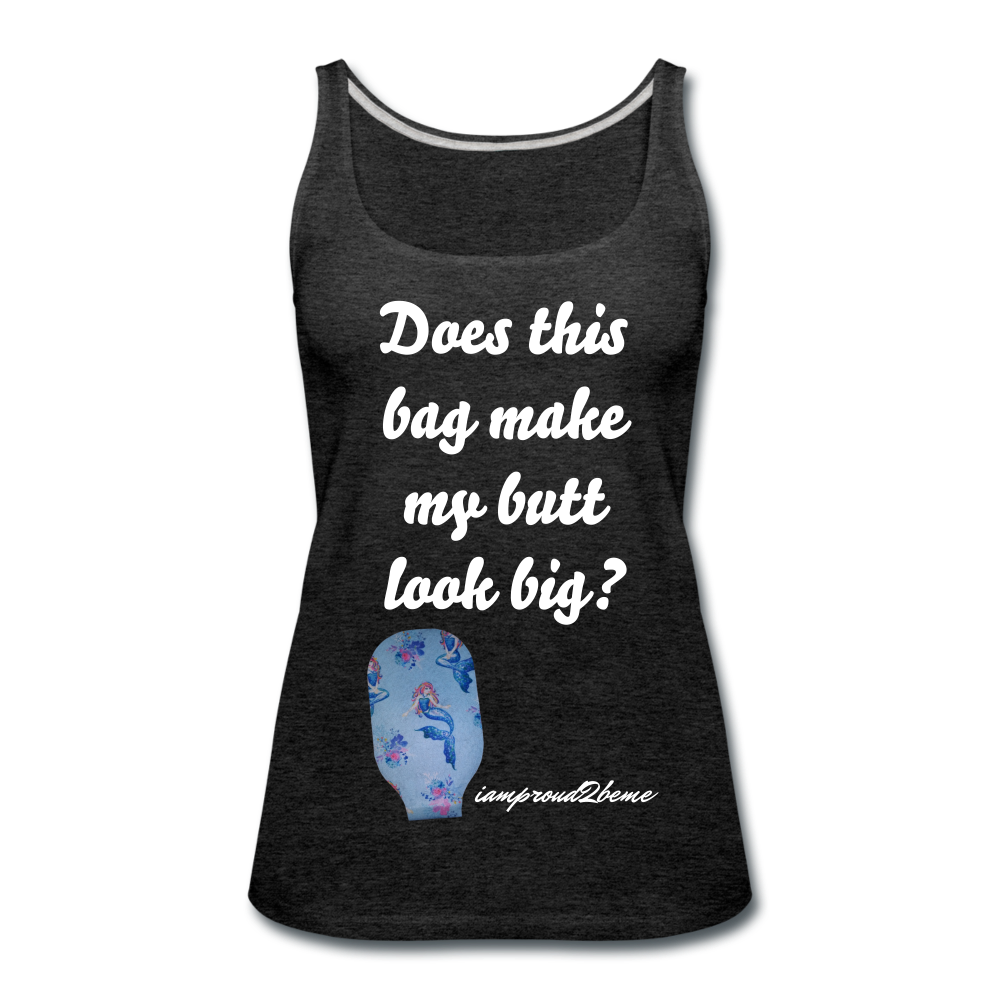 OSTOMY BAG MERMAID Premium Tank Top (Adult) - charcoal gray