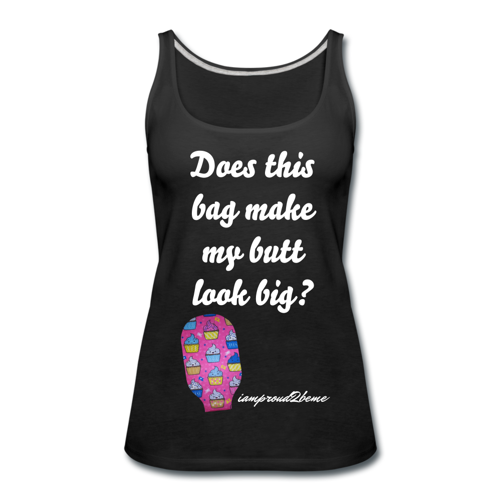 OSTOMY BAG HAPPY CUPCAKES Premium Tank Top (Adult) - black