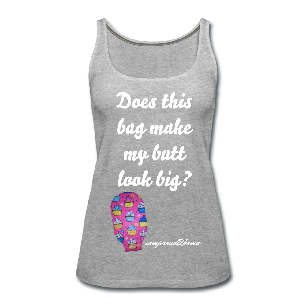 OSTOMY BAG HAPPY CUPCAKES Premium Tank Top (Adult) - heather gray
