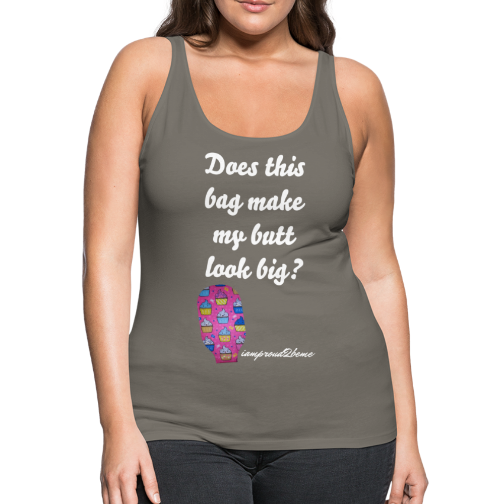 OSTOMY BAG HAPPY CUPCAKES Premium Tank Top (Adult) - asphalt gray