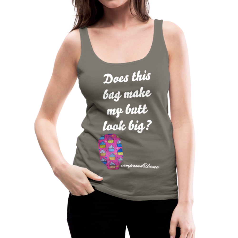 OSTOMY BAG HAPPY CUPCAKES Premium Tank Top (Adult) - asphalt gray