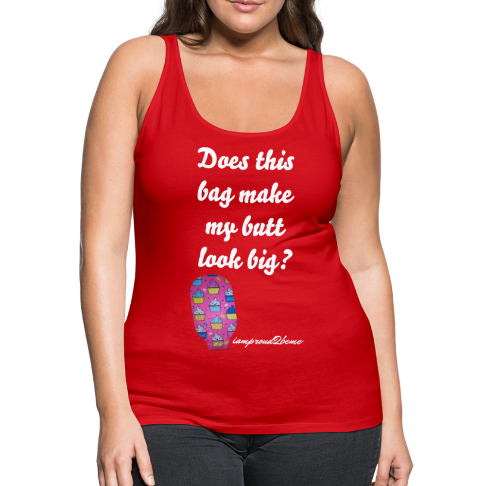 OSTOMY BAG HAPPY CUPCAKES Premium Tank Top (Adult) - red