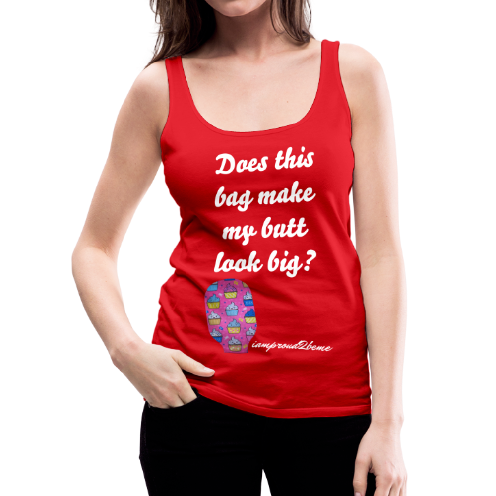 OSTOMY BAG HAPPY CUPCAKES Premium Tank Top (Adult) - red