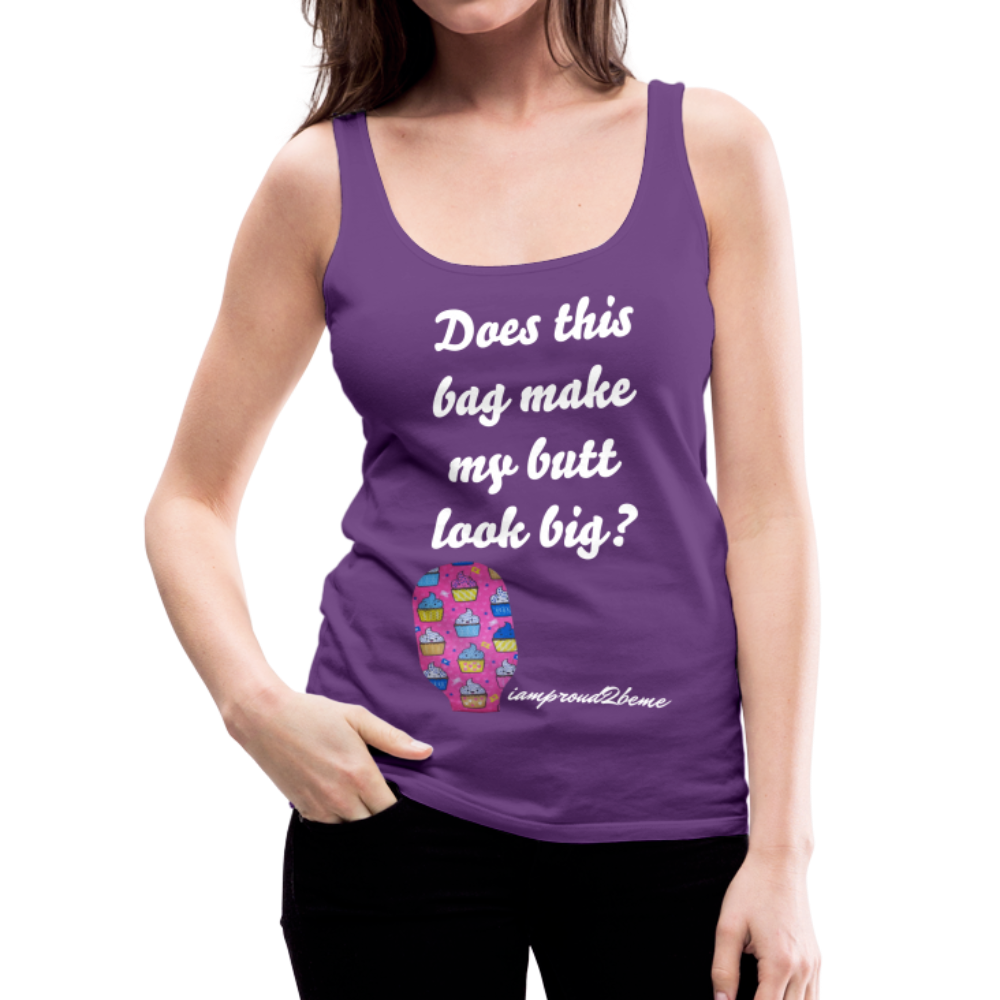 OSTOMY BAG HAPPY CUPCAKES Premium Tank Top (Adult) - purple