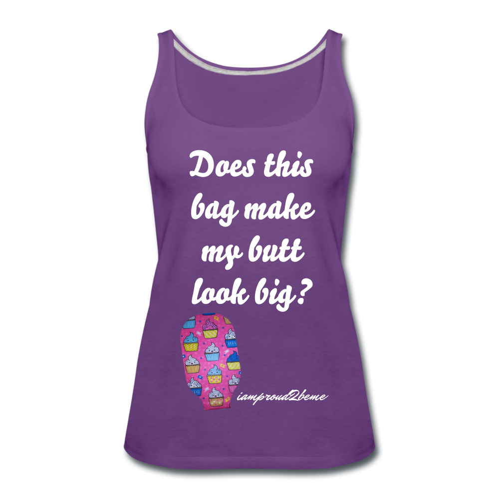 OSTOMY BAG HAPPY CUPCAKES Premium Tank Top (Adult) - purple