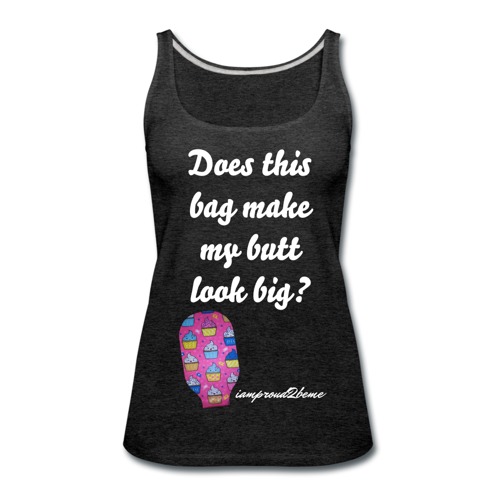 OSTOMY BAG HAPPY CUPCAKES Premium Tank Top (Adult) - charcoal gray