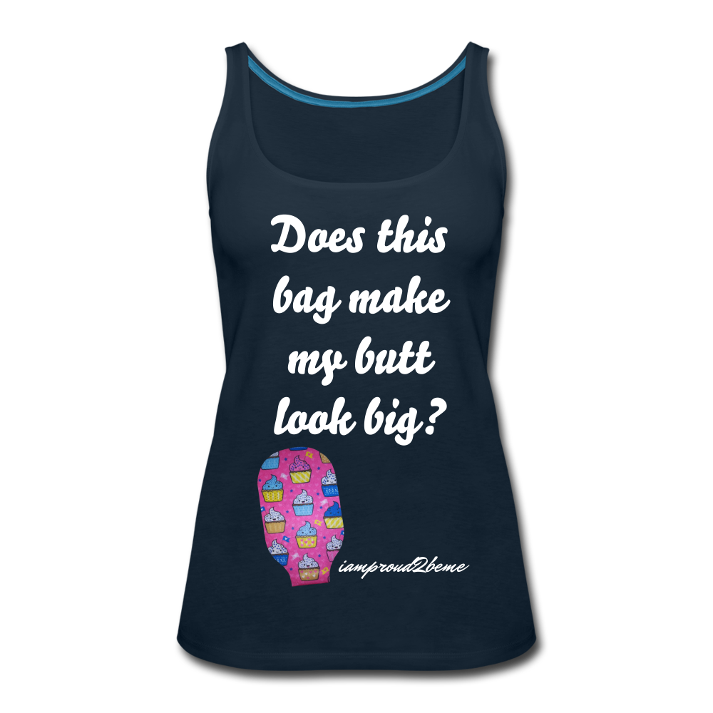 OSTOMY BAG HAPPY CUPCAKES Premium Tank Top (Adult) - deep navy