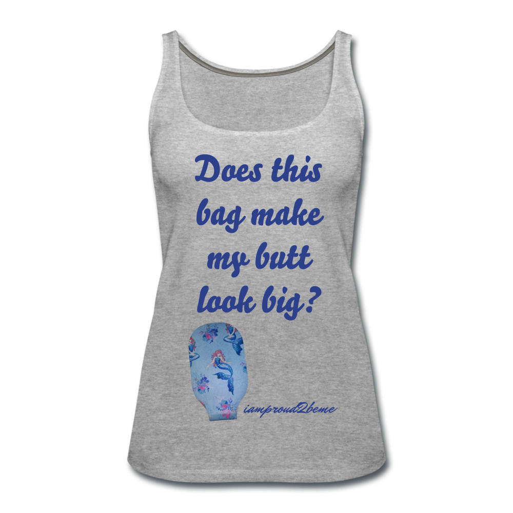 OSTOMY BAG MERMAID Premium Tank Top (Adult) - heather gray