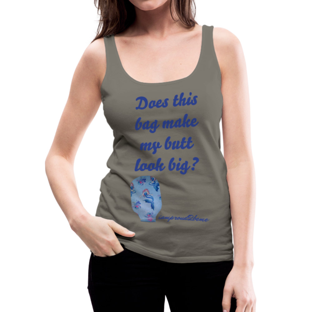 OSTOMY BAG MERMAID Premium Tank Top (Adult) - asphalt gray