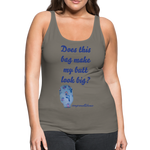 OSTOMY BAG MERMAID Premium Tank Top (Adult) - asphalt gray