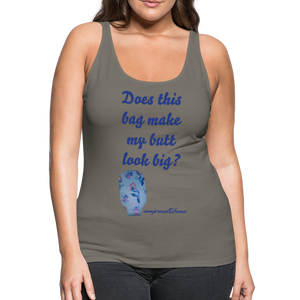 OSTOMY BAG MERMAID Premium Tank Top (Adult) - asphalt gray