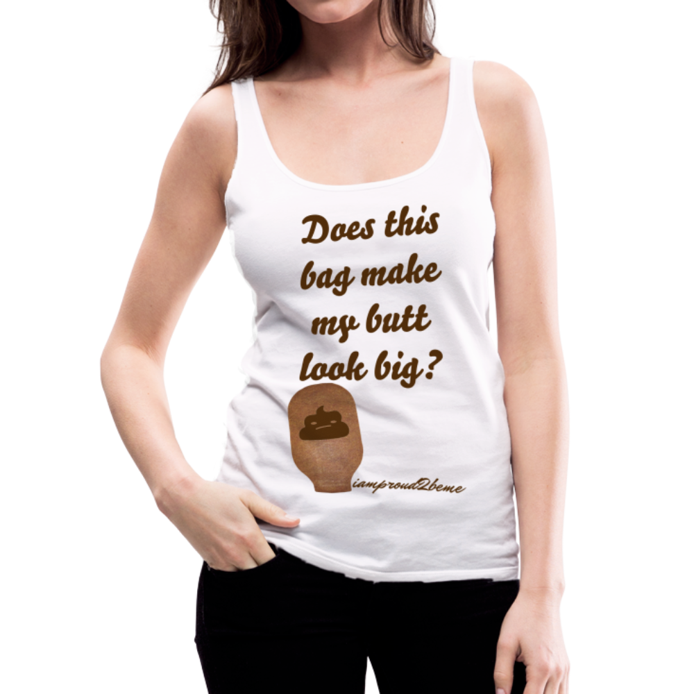 OSTOMY BAG POOP EMOJI Premium Tank Top (Adult) - white