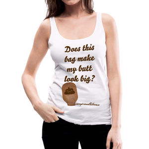 OSTOMY BAG POOP EMOJI Premium Tank Top (Adult) - white
