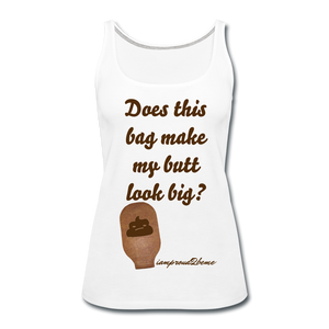 OSTOMY BAG POOP EMOJI Premium Tank Top (Adult) - white