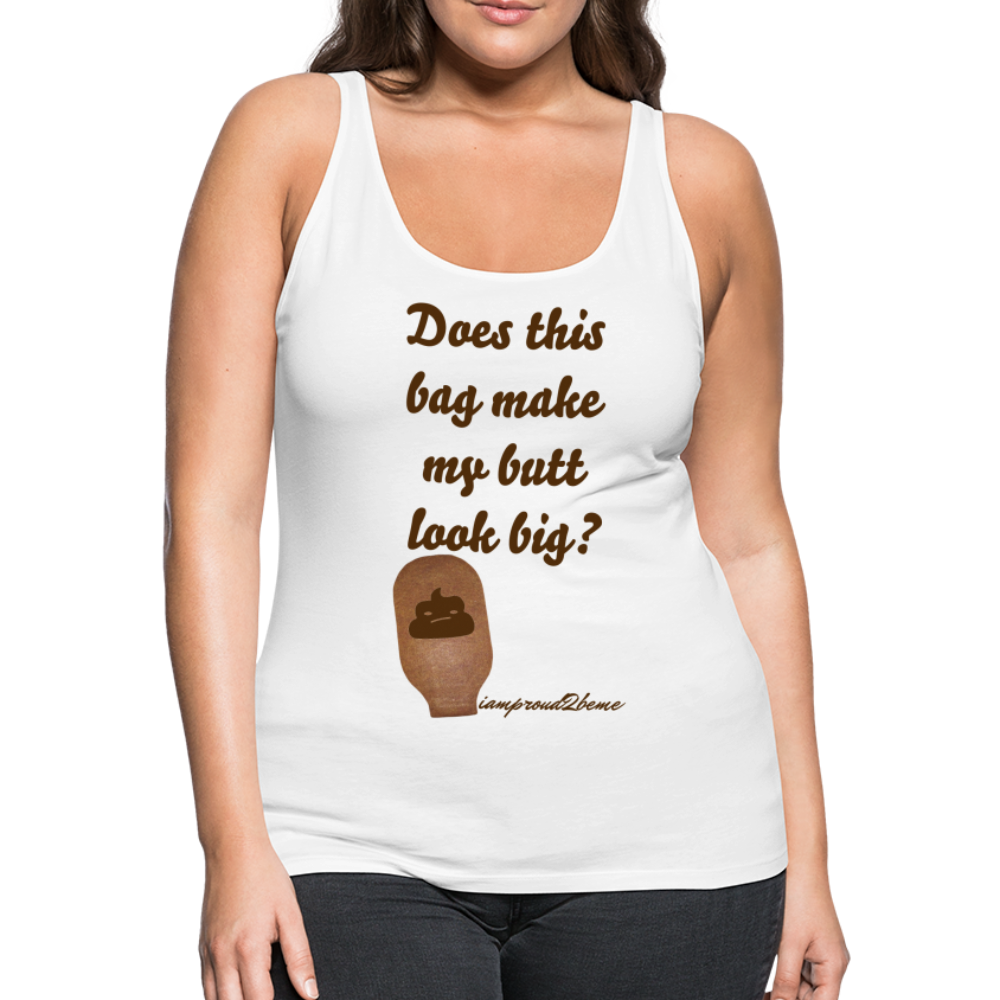OSTOMY BAG POOP EMOJI Premium Tank Top (Adult) - white