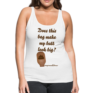 OSTOMY BAG POOP EMOJI Premium Tank Top (Adult) - white