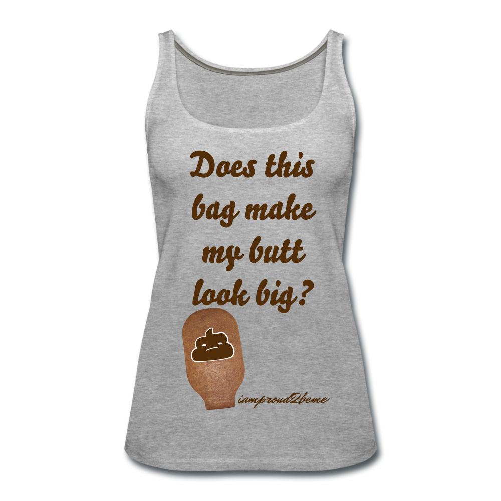 OSTOMY BAG POOP EMOJI Premium Tank Top (Adult) - heather gray
