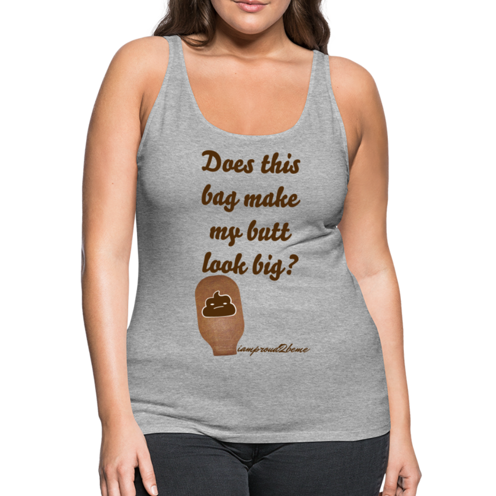 OSTOMY BAG POOP EMOJI Premium Tank Top (Adult) - heather gray