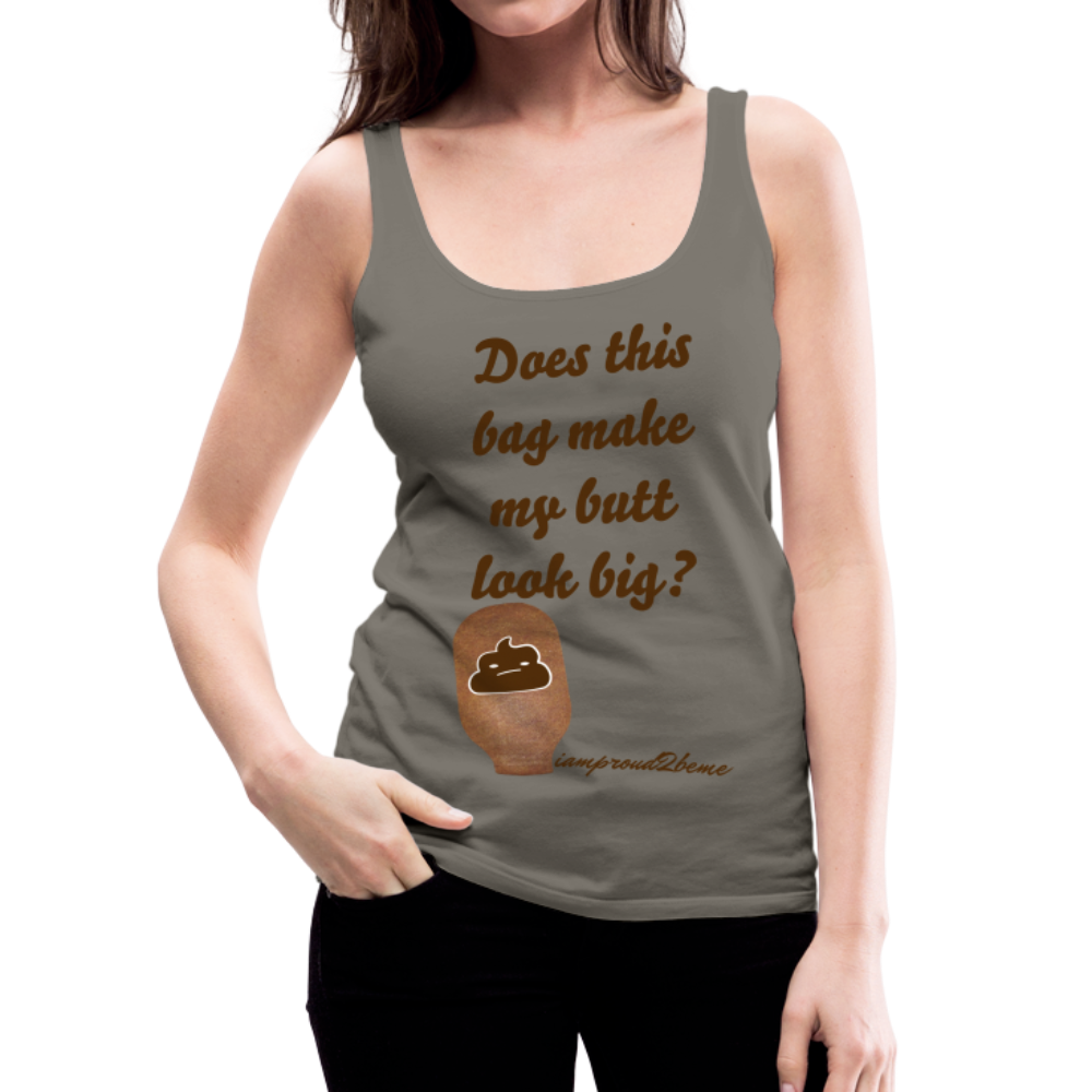 OSTOMY BAG POOP EMOJI Premium Tank Top (Adult) - asphalt gray