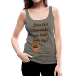 OSTOMY BAG POOP EMOJI Premium Tank Top (Adult) - asphalt gray