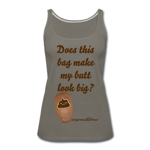 OSTOMY BAG POOP EMOJI Premium Tank Top (Adult) - asphalt gray