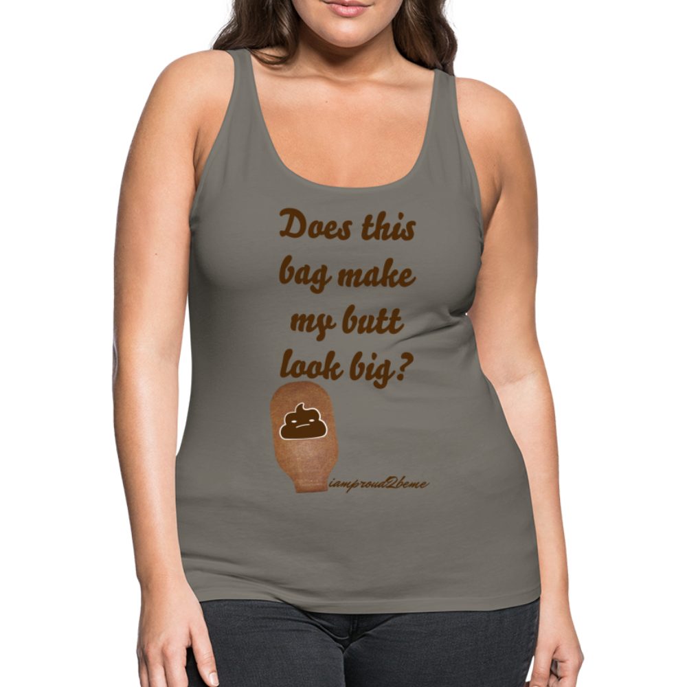 OSTOMY BAG POOP EMOJI Premium Tank Top (Adult) - asphalt gray