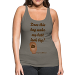 OSTOMY BAG POOP EMOJI Premium Tank Top (Adult) - asphalt gray