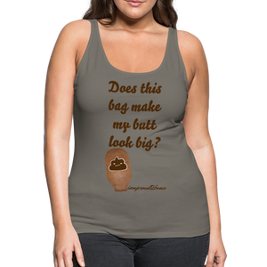OSTOMY BAG POOP EMOJI Premium Tank Top (Adult) - asphalt gray