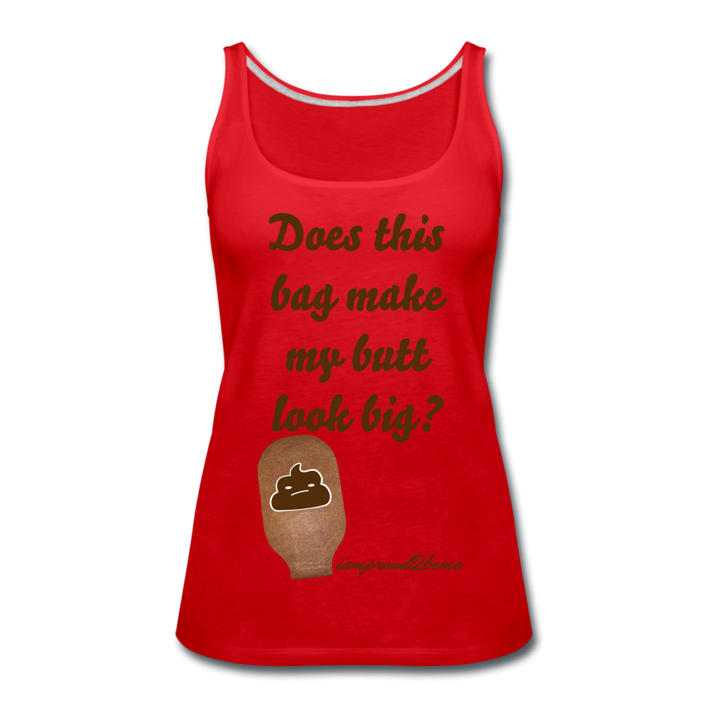 OSTOMY BAG POOP EMOJI Premium Tank Top (Adult) - red