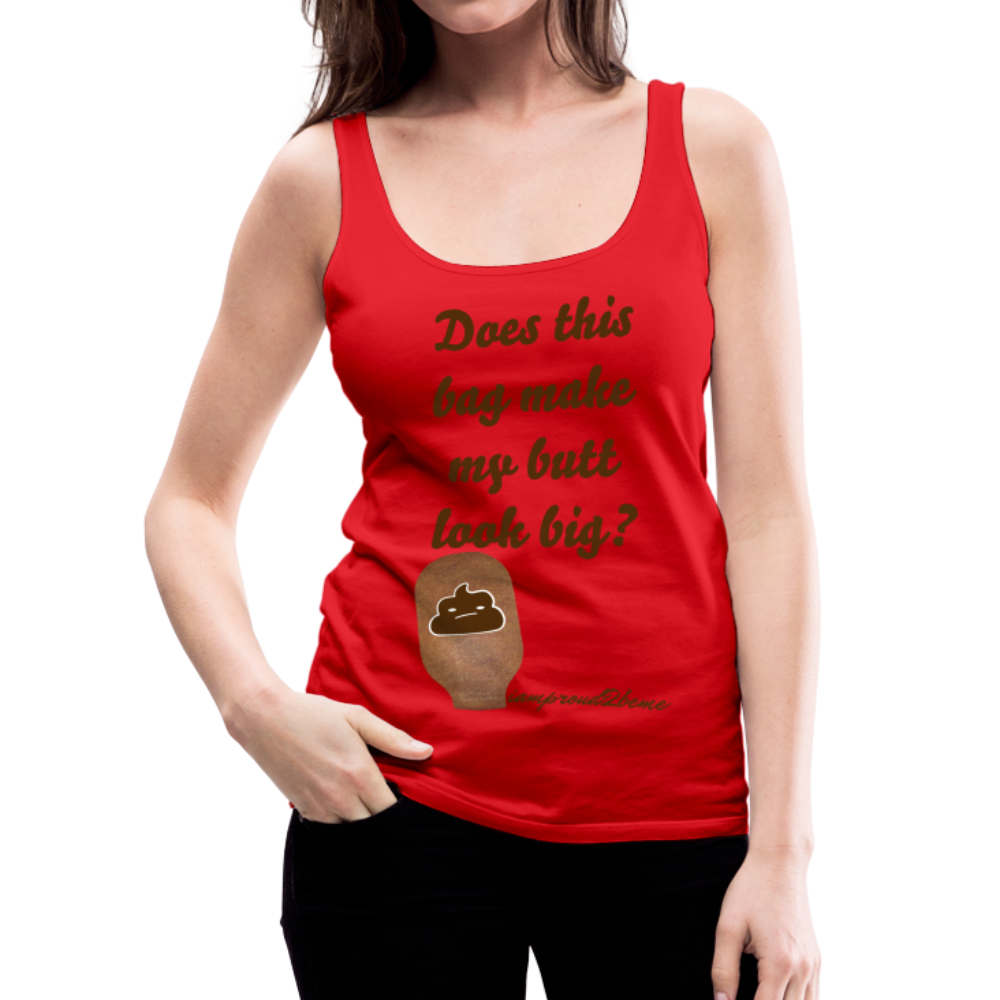 OSTOMY BAG POOP EMOJI Premium Tank Top (Adult) - red
