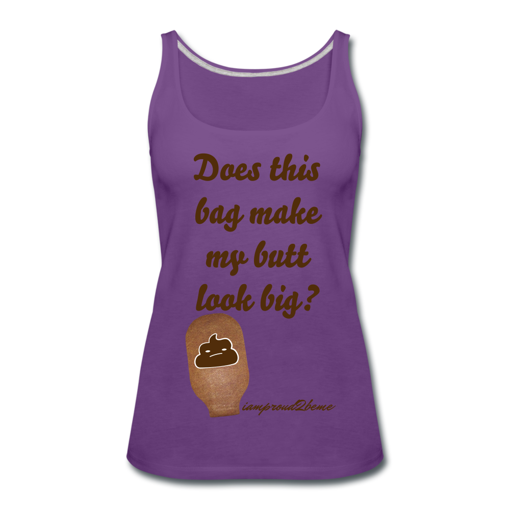 OSTOMY BAG POOP EMOJI Premium Tank Top (Adult) - purple
