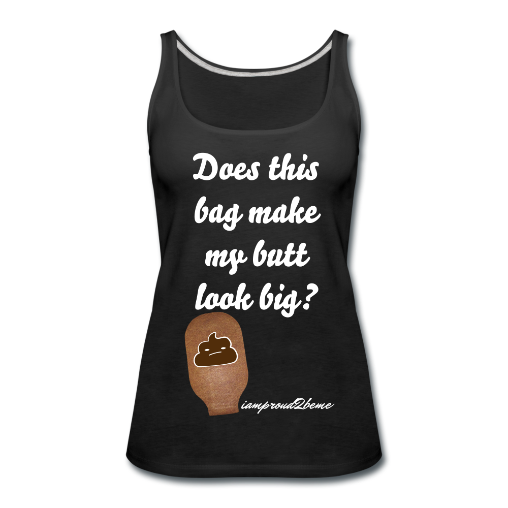 OSTOMY BAG POOP EMOJI Premium Tank Top (Adult) - black